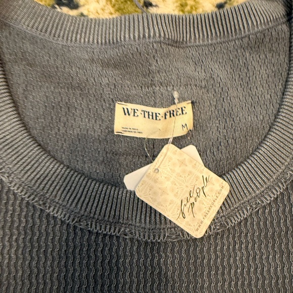 FREE PEOPLE We The Free Blue Knit Sweater NWT - Picture 2 of 4